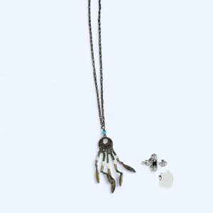 Bohemian Silver and Turquoise Necklace